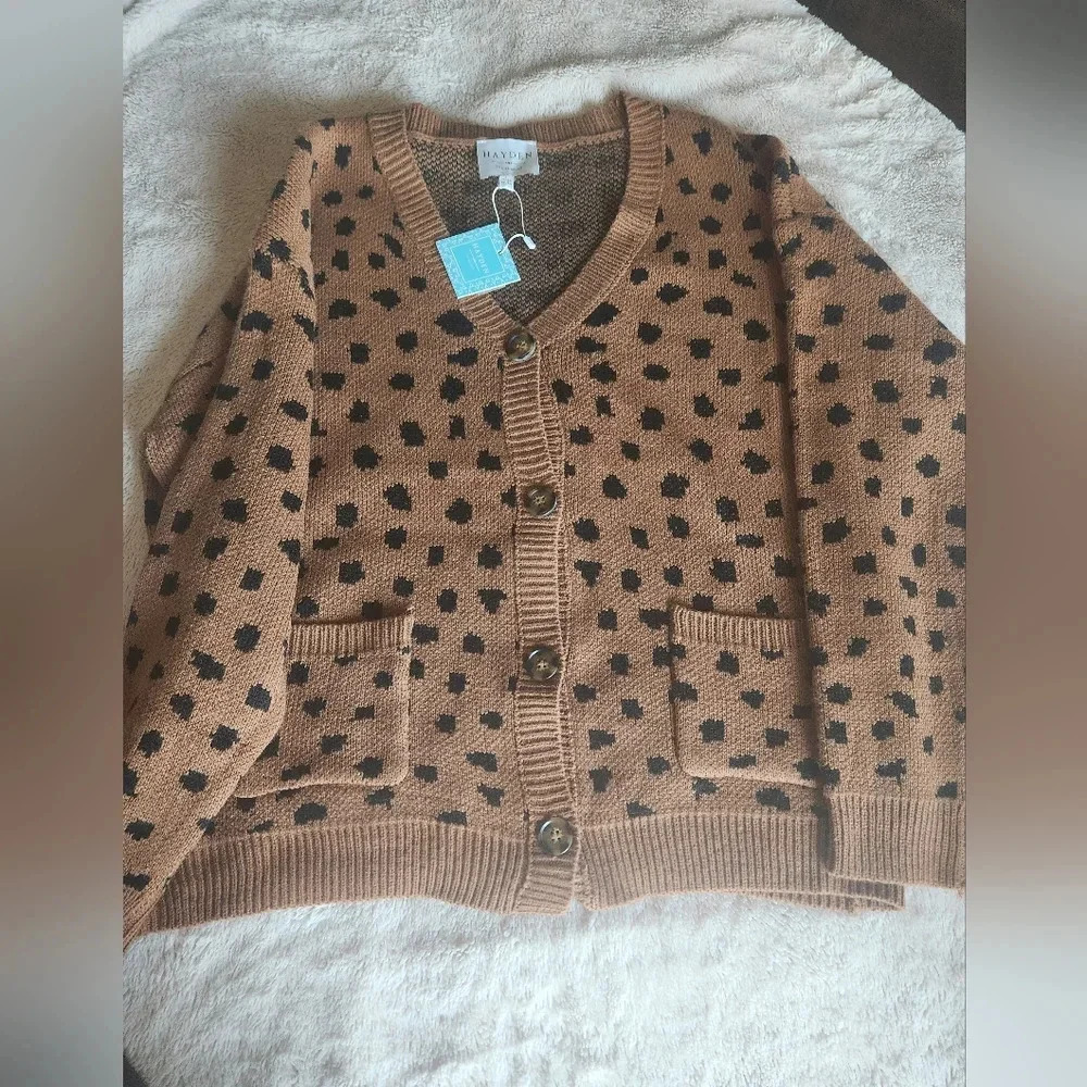 NWT‎ LG Hayden Animal Print Button Cardigan - Picture 2 of 9